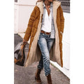 Stylish Women's Longline Puffer Jacket with Sherpa Lining