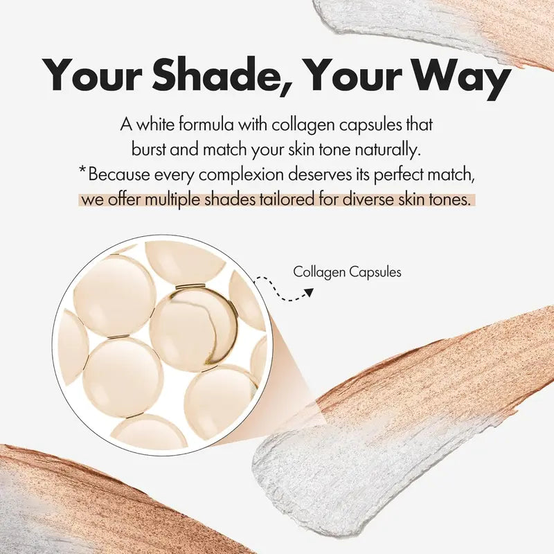 Blanc Cover Cream Stick V White, Color-Changing Foundation with Collagen