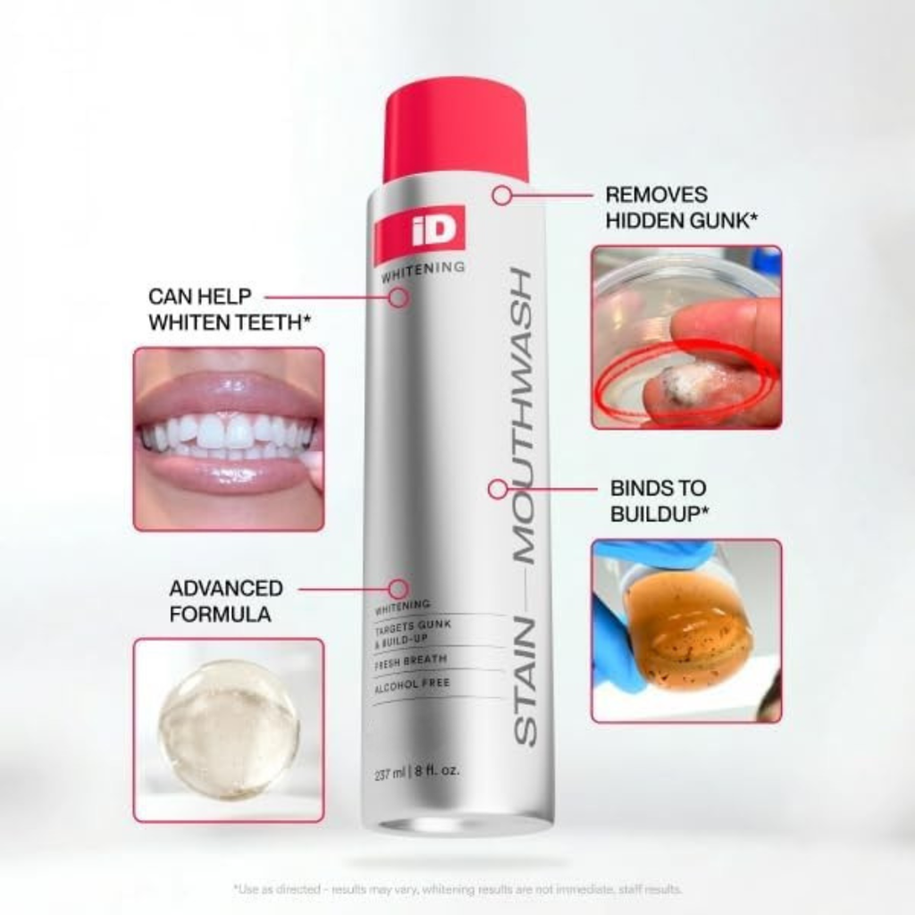 Stain Whitening Mouthwash for Fresh Breath and Whiter Teeth