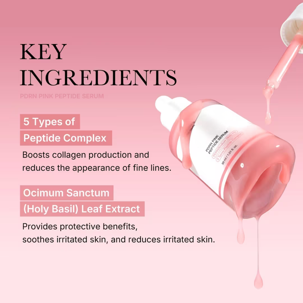 PDRN Pink Peptide Serum with Salmon PDRN for Glass Skin and Glow