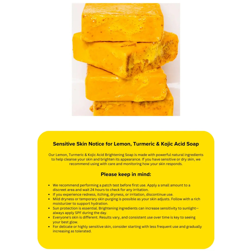 Turmeric & Kojic Acid Brightening Bar for Dark Spots and Glow