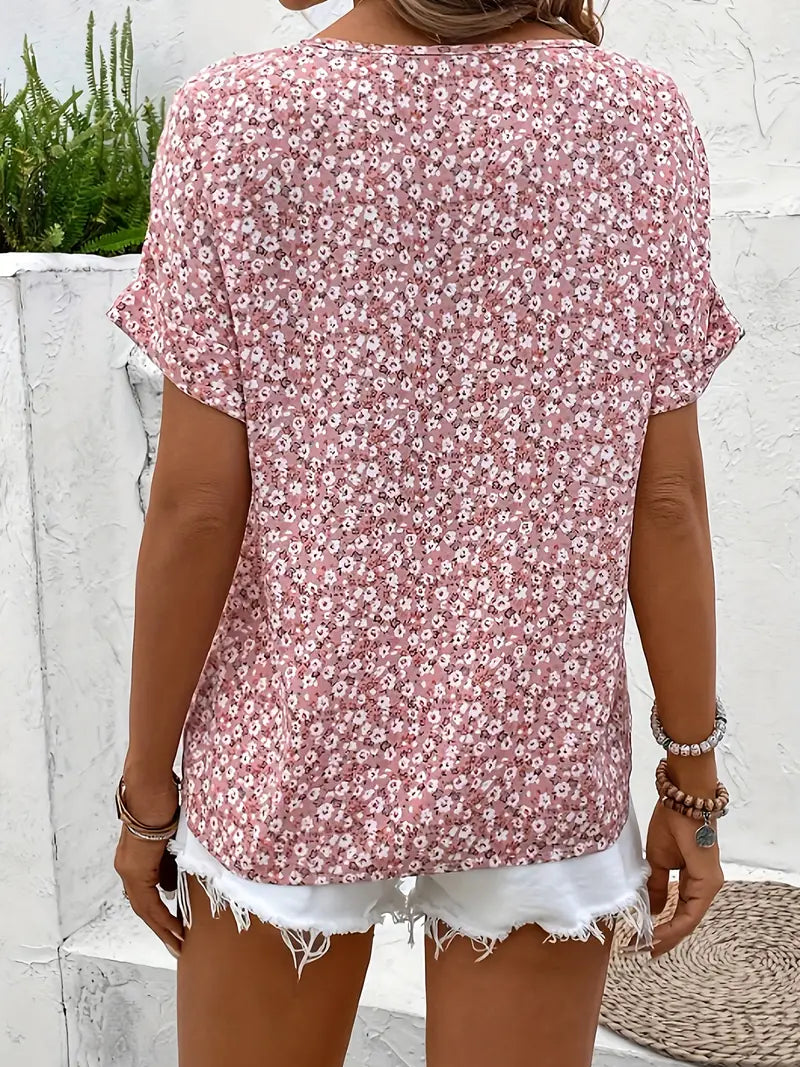 Women's Floral Print Lightweight Blouse
