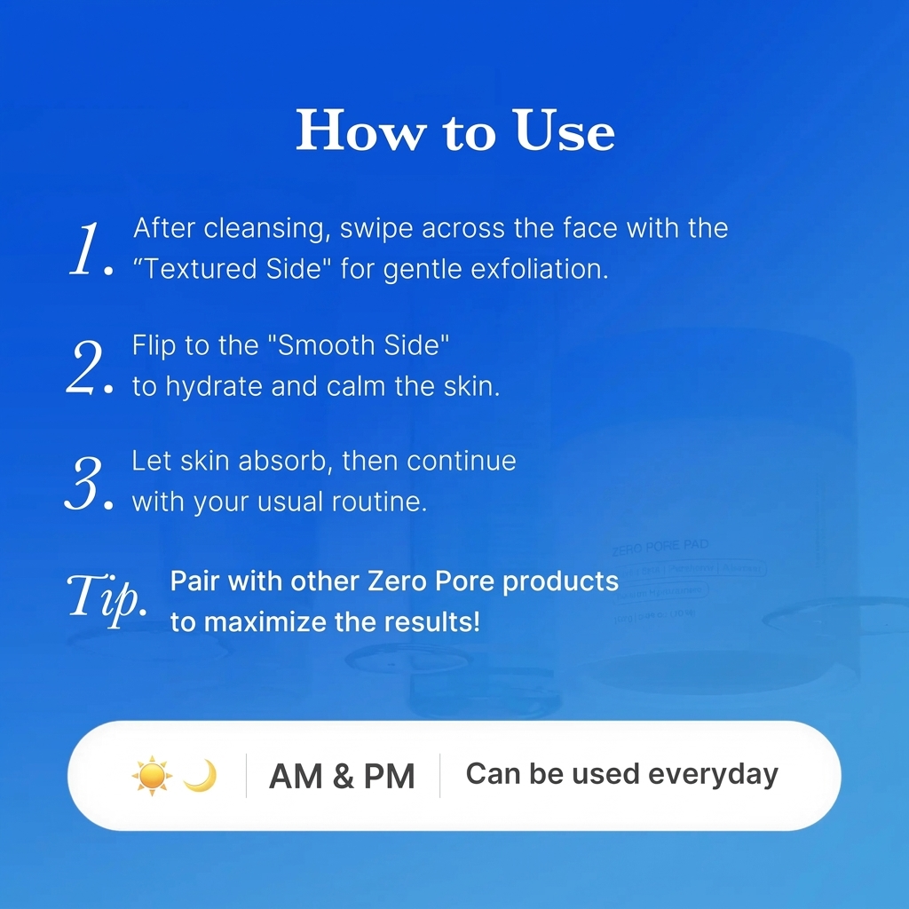 Zero Pore Pads (AHA + BHA) with Salicylic Acid for Pores & Texture