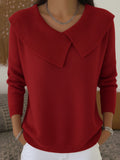 Women's Ribbed Collar Jumper with Long Sleeves