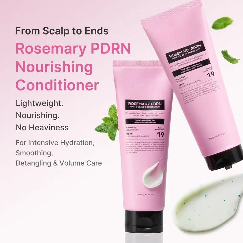 Rosemary PDRN Hair Care Set with Biotin and Caffeine for Fuller Hair