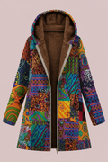 Adeline | Warm Boho Printed Hooded Jacket