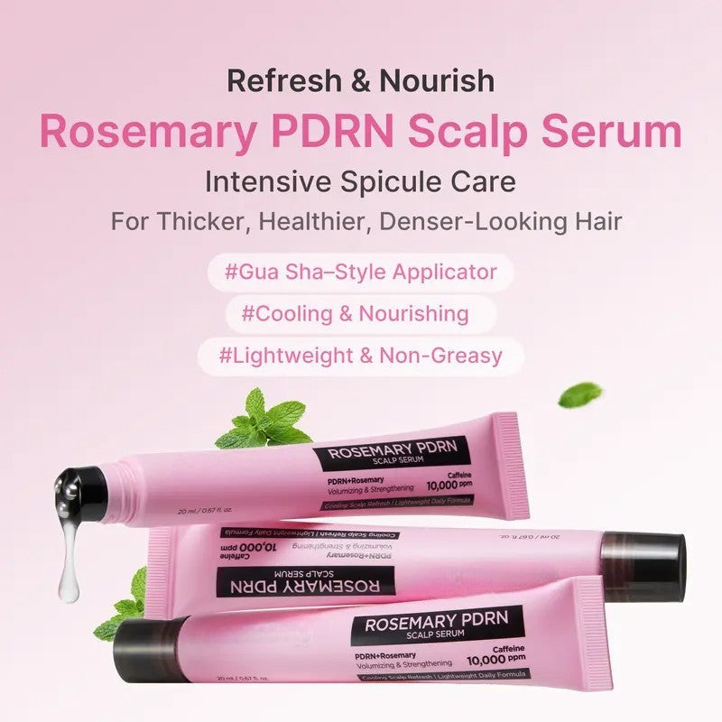 Rosemary PDRN Hair Care Set with Biotin and Caffeine for Fuller Hair