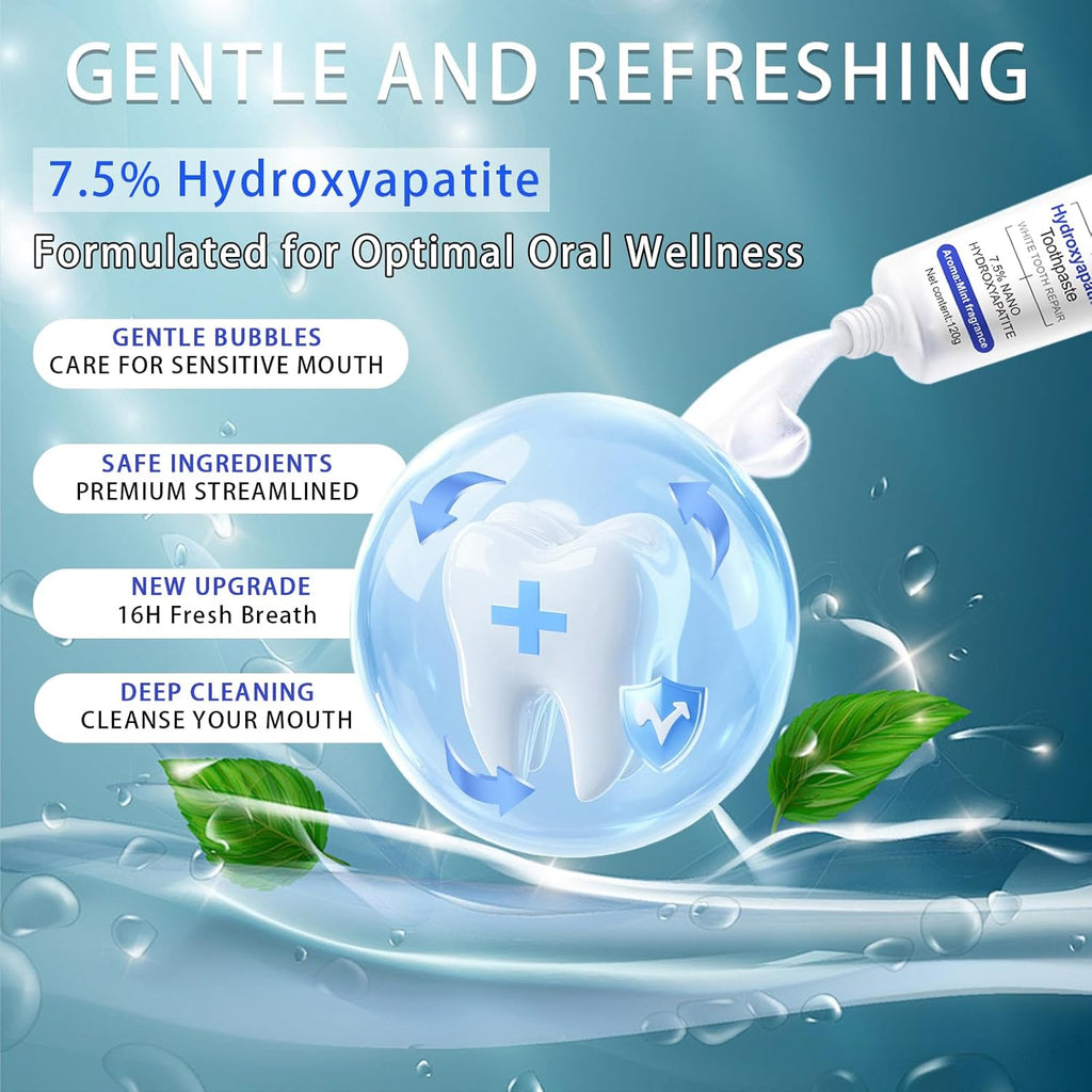 Nano Hydroxyapatite Toothpaste with 7.5% nHAP for Enamel Remineralization Care