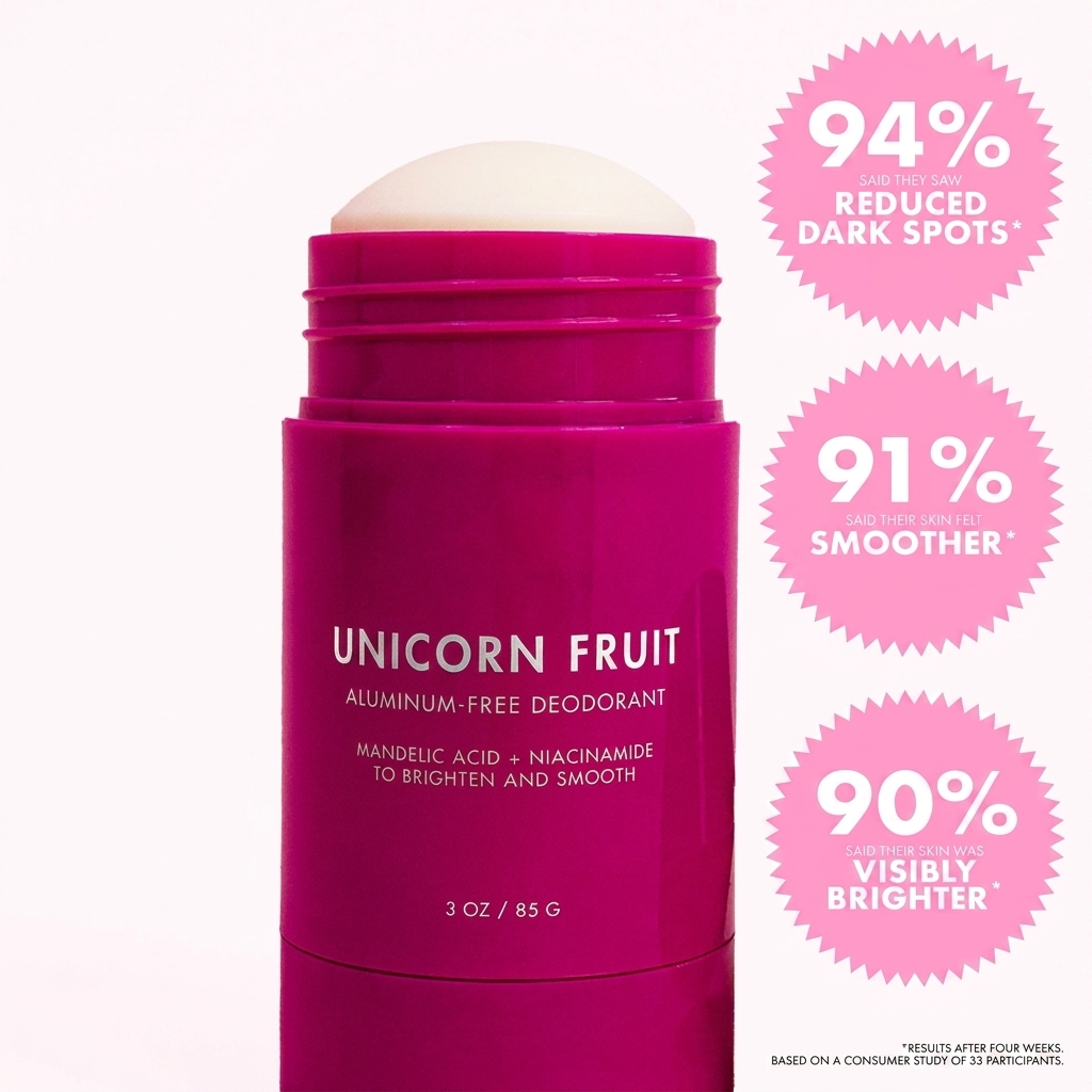 Unicorn Fruit Brightening Deodorant, Aluminum-Free for Dark Underarms