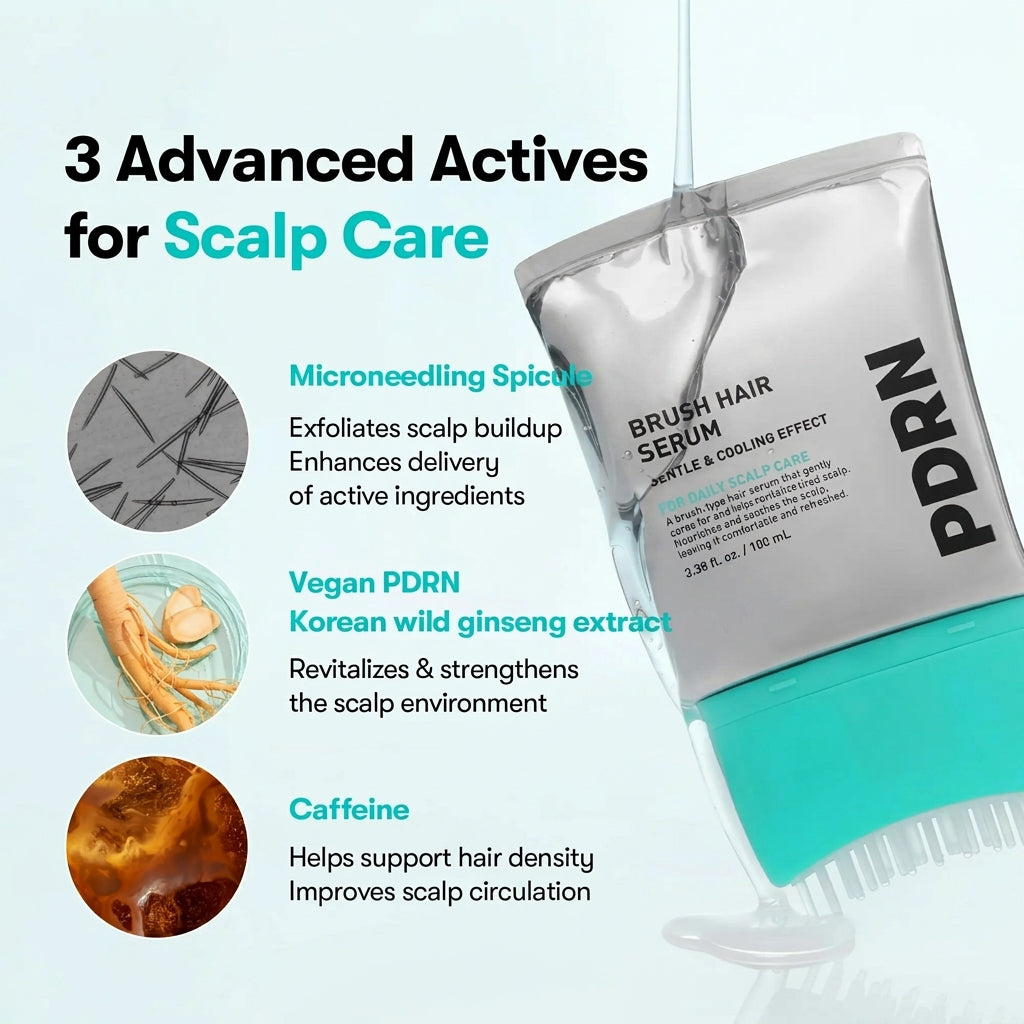 PDRN Reedle Shot Hair Brush Serum with Caffeine for Fuller-Looking Hair