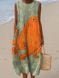 Tess Oceanic Midi Dress