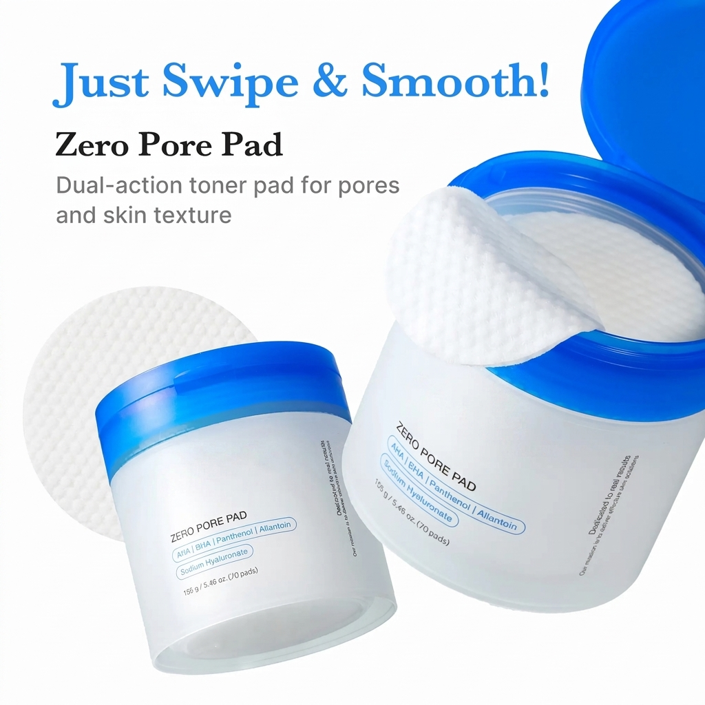 Zero Pore Pads (AHA + BHA) with Salicylic Acid for Pores & Texture