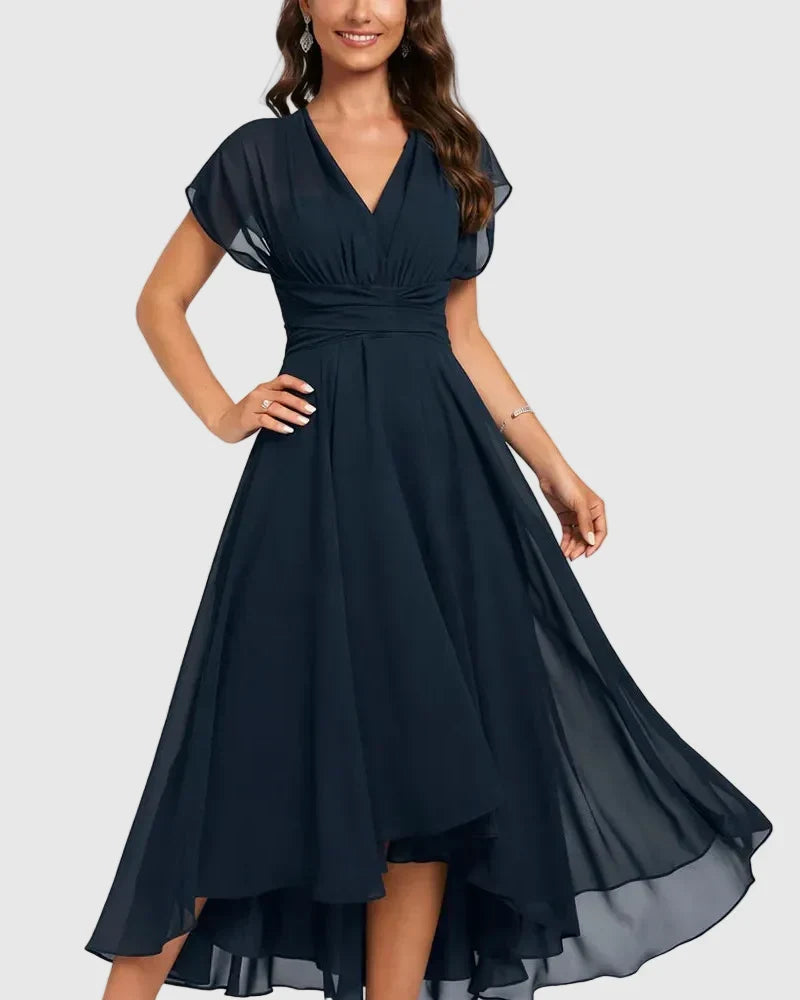 Clarissa | Flowing V-Neck Maxi Cocktail Dresses