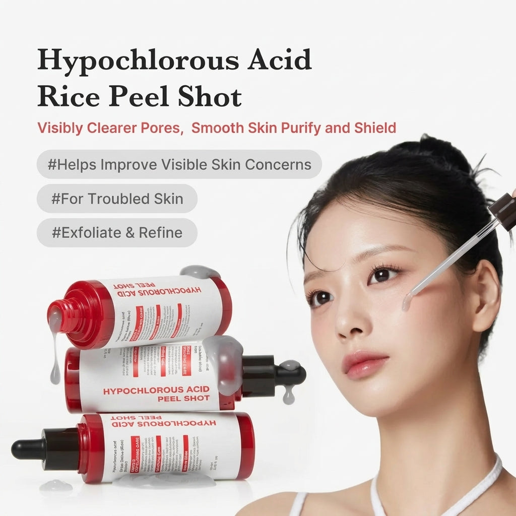 Hypochlorous Acid Peel Shot Duo with Panthenol for Exfoliation & Skin Texture