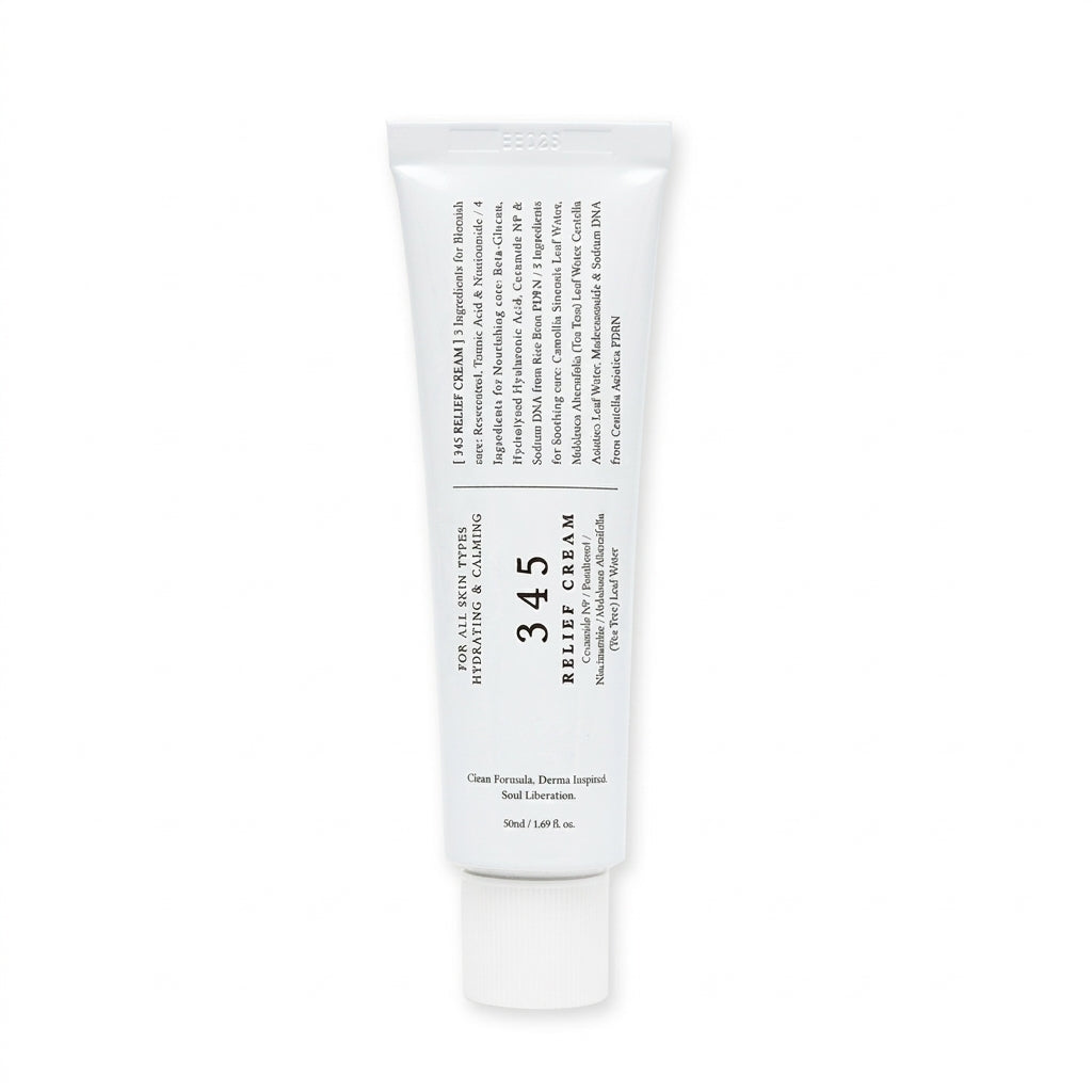 345 Relief Cream Ceramide Moisturizer with Niacinamide for Sensitive Skin & Blemishes