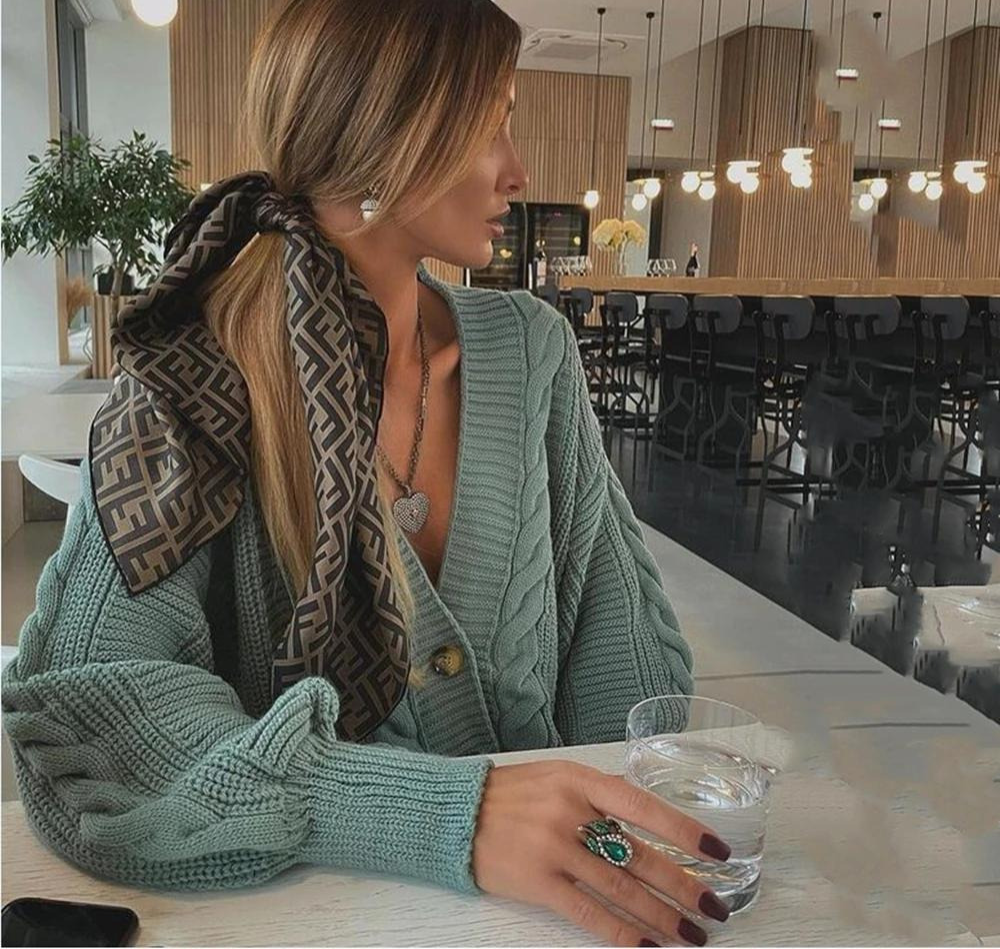Women's Cable Knit Cardigan and Jogger Set