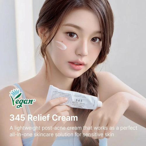345 Relief Cream Ceramide Moisturizer with Niacinamide for Sensitive Skin & Blemishes