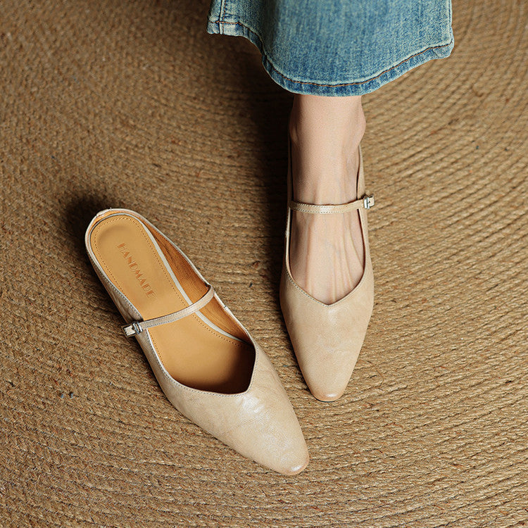 Thea Genuine Leather Mules