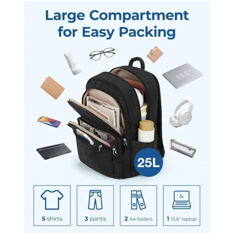 Unisex spacious backpack with insulated compartments and ergonomic carrying system