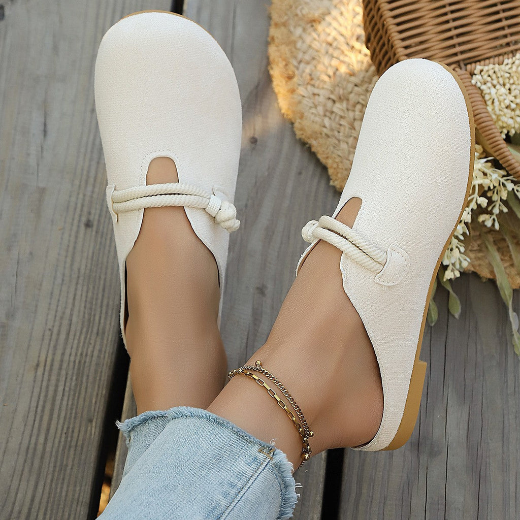 Damen Komfortable Mules mit luxuriösem Garnitur-Detail Drune