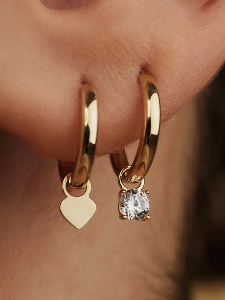 ELARO GOLD DROP HOOPS