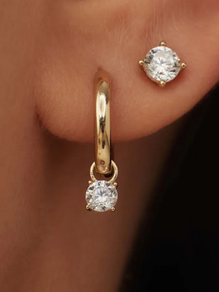 ELARO GOLD DROP HOOPS