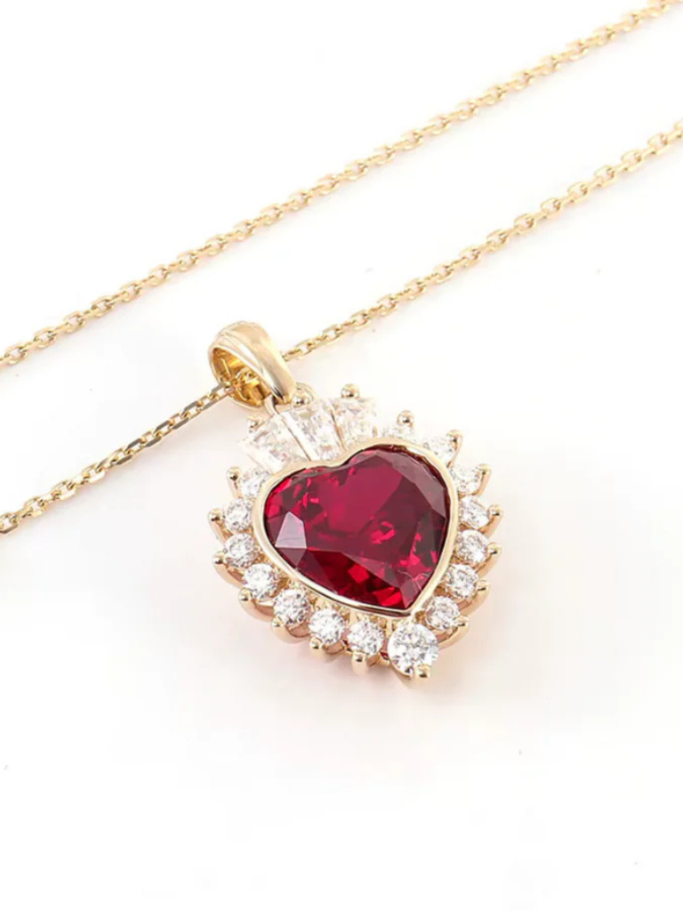IMARA RUBY HEART PENDANT