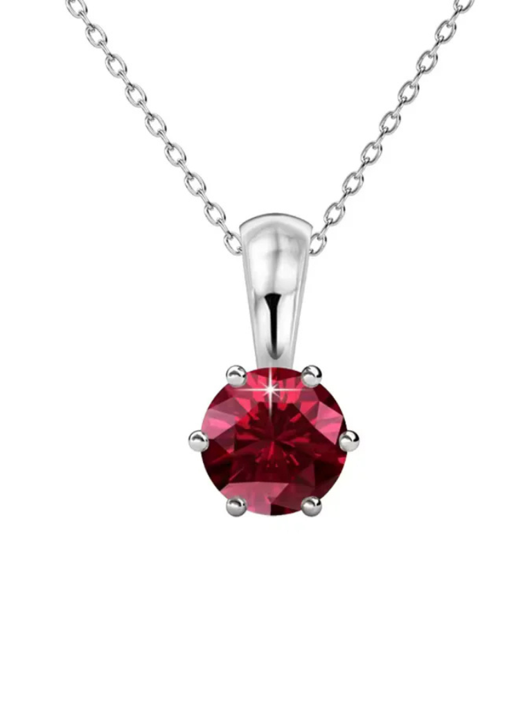 SASHA RUBY SOLITAIRE PENDANT