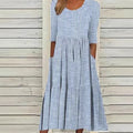 Carla | STRIPED COTTON MIDI DRESS WITH CASUAL ELEGANCE