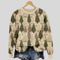 Women's Christmas Tree Crew Neck Jumper Long Sleeve