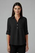 Women’s Blouse with Collar and Button Closure