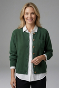 Women’s Cardigan with Button Fastening and Chest Pocket