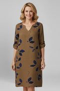 Women’s Dress with V Neck and Short Sleeves