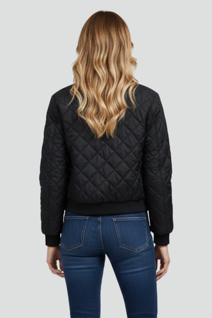 Women’s Jacket with Quilted Surface and Zip Closure