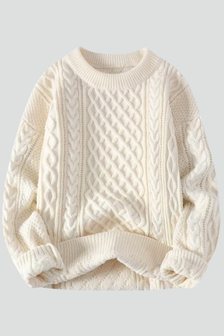 Women’s Jumper with Crew Neck and Ribbed Hem