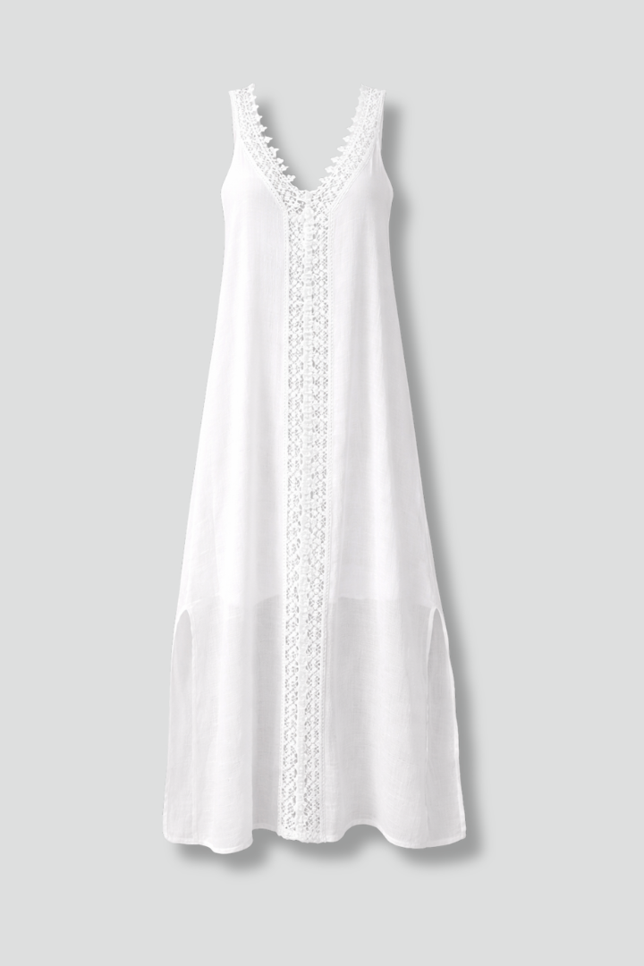 Women’s Maxi Dress with V-Neck and Side Slits