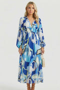 Women’s Maxi Dress with V Neck and Floral Print