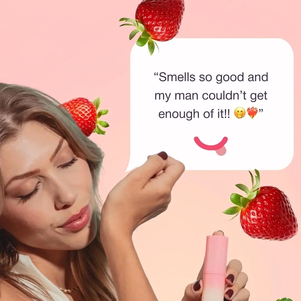 Strawberries and Cream Flavored Solid Fragrance Roll-On