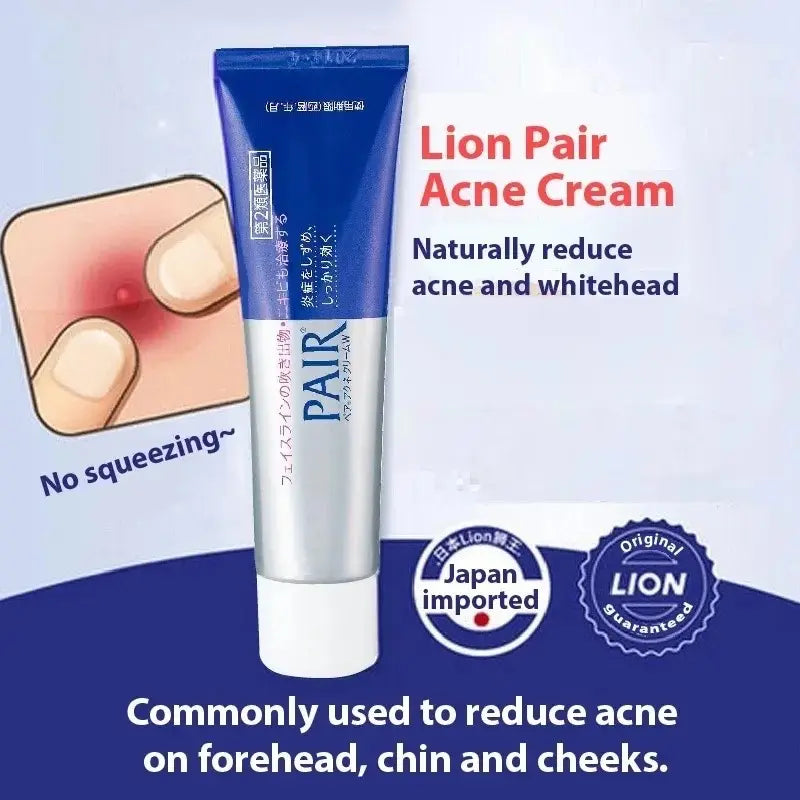 Lion Pair Acne Cream for Blemishes and Breakout-Prone Skin, Clarifying