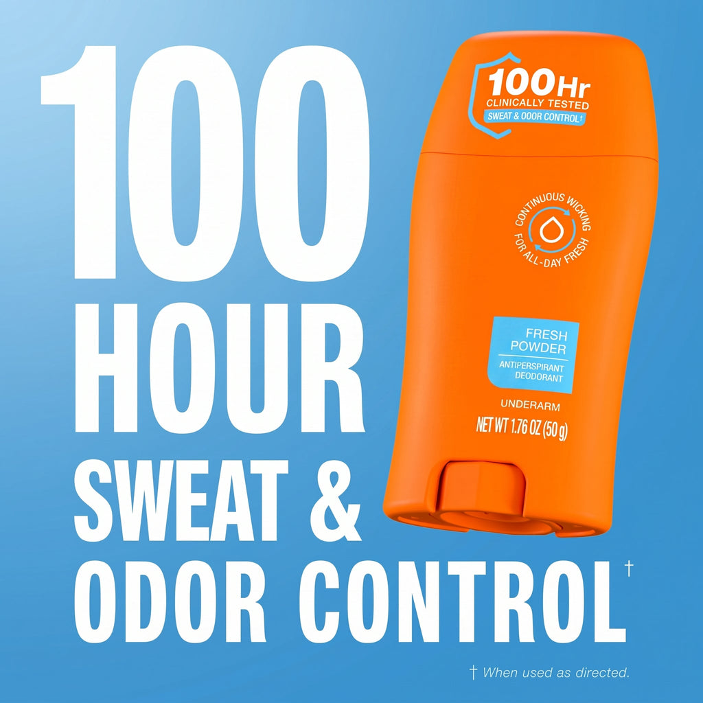 Antiperspirant Deodorant, 100-Hour Sweat & Odor Control, Non-Greasy