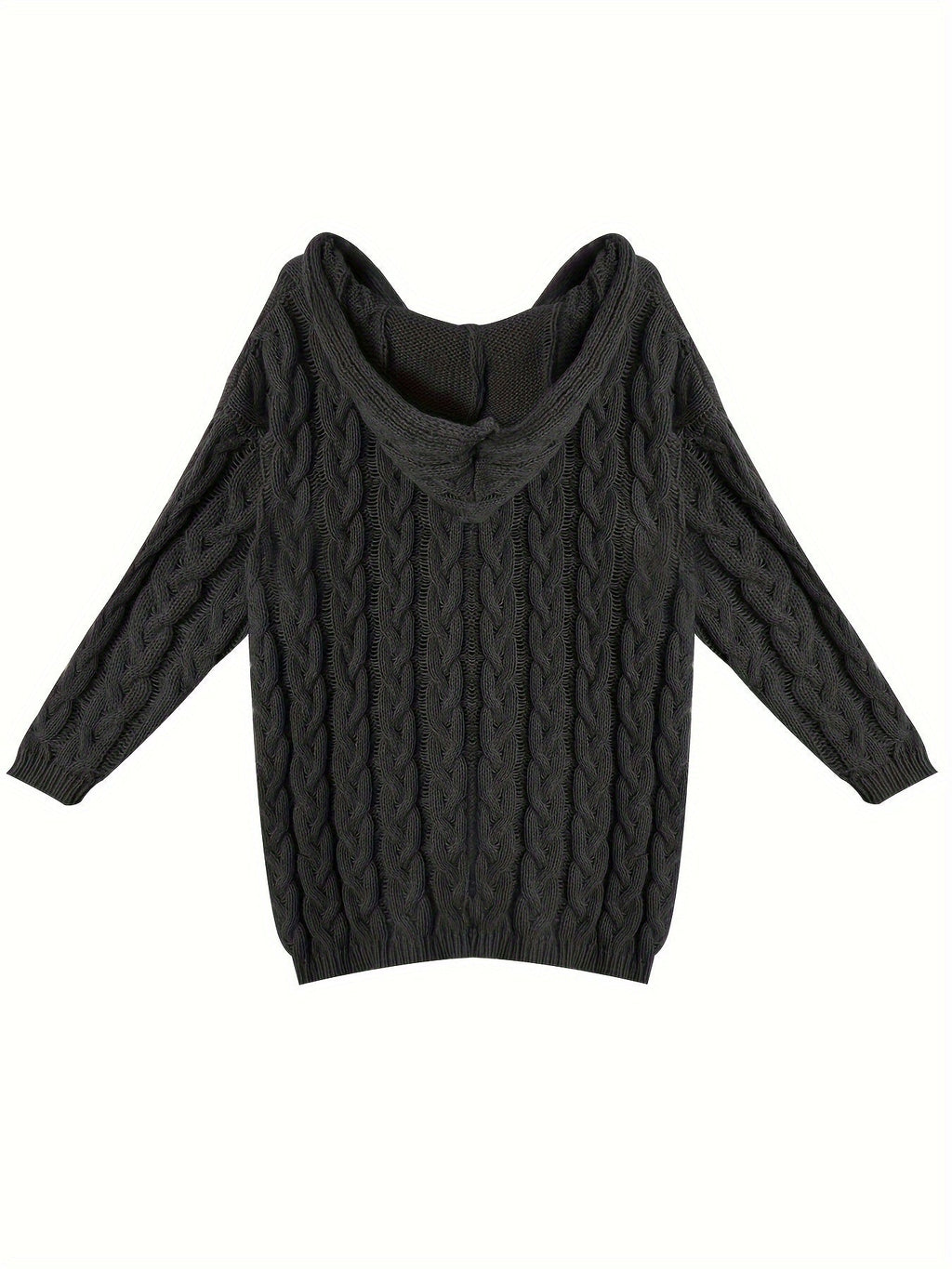 Women's Cable-Knit V-Neck Relaxed Sweater