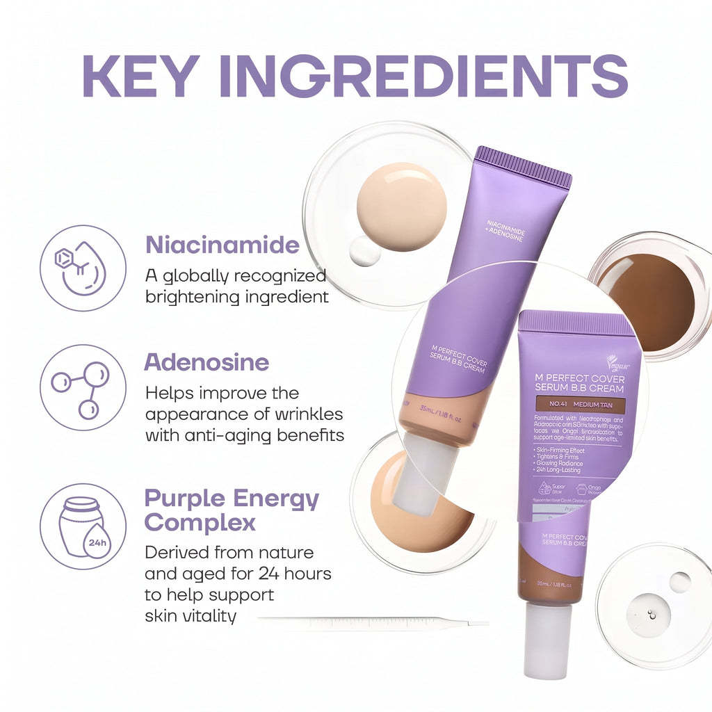 M Perfect Cover Serum BB Cream with Probiotics for Glass Glow Skin