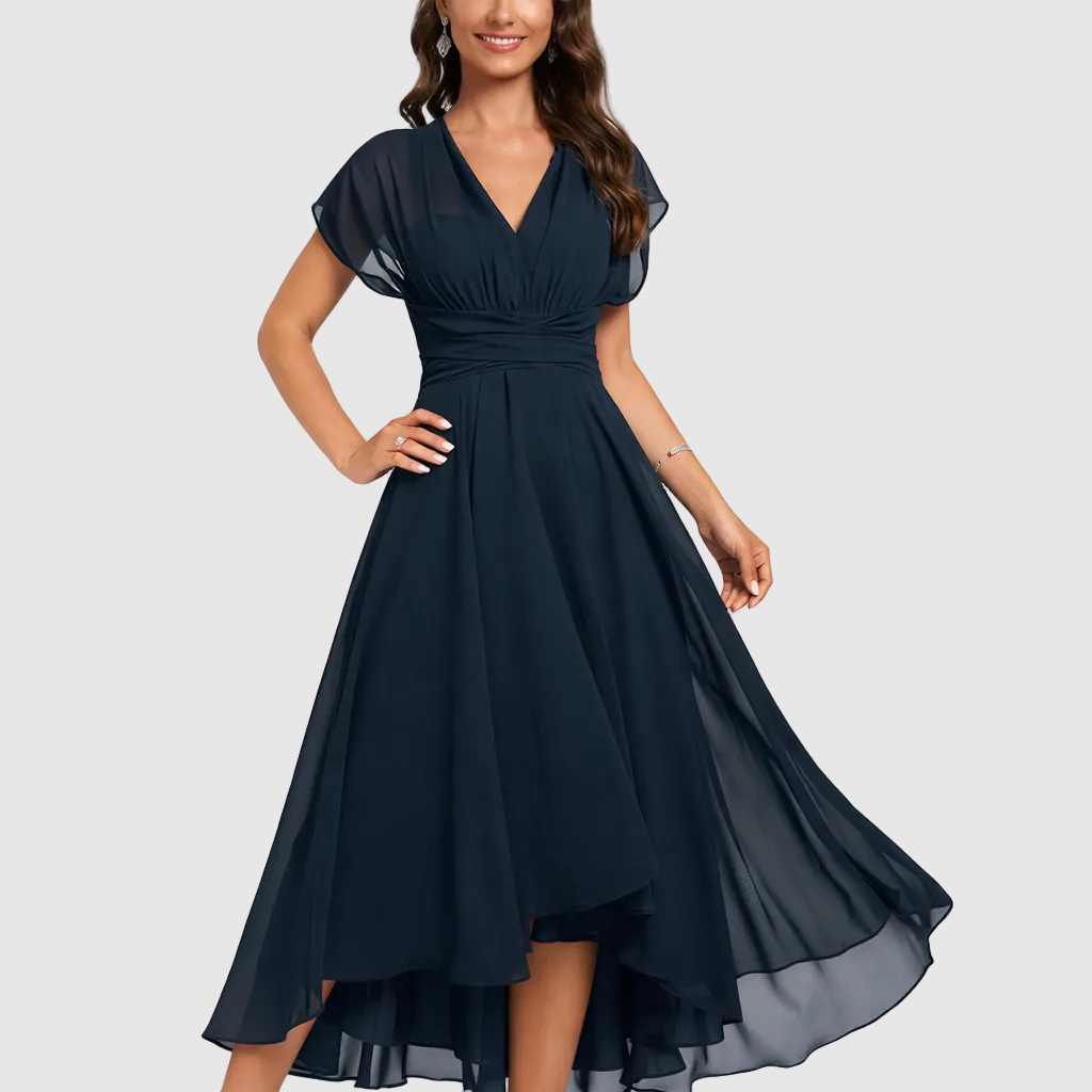 Clarissa | Flowing V-Neck Maxi Cocktail Dresses