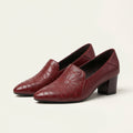 Sonya | Soft Leather Embroidered Pumps