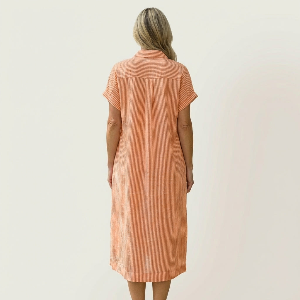 Celira | Loose Stripe Midi Dress