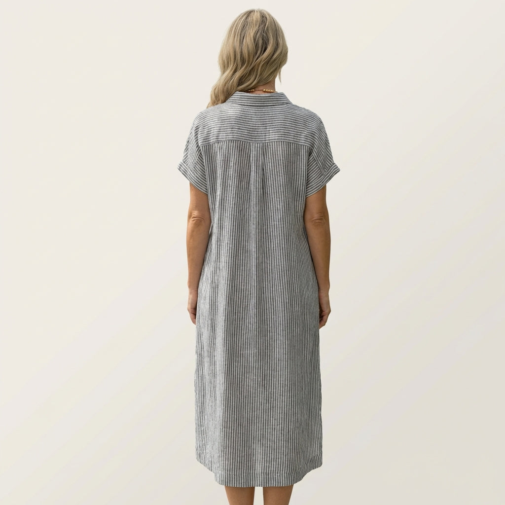 Celira | Loose Stripe Midi Dress