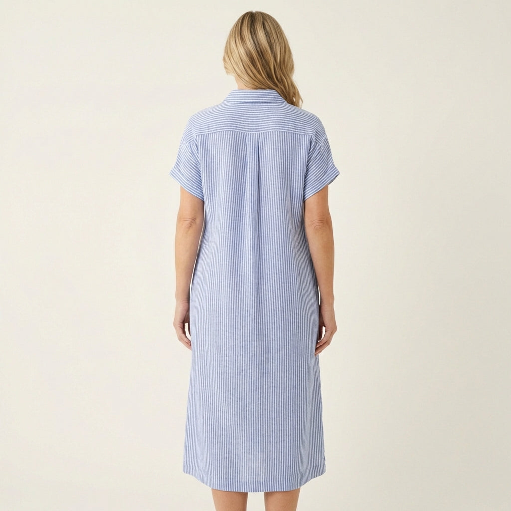 Celira | Loose Stripe Midi Dress
