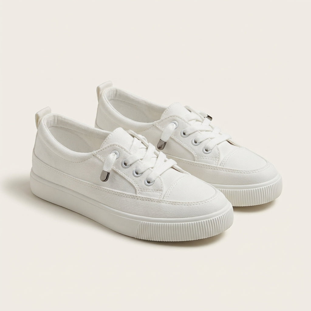 Marina | Leather Lace-Up Flatform Sneaker With Orthopedic Insole
