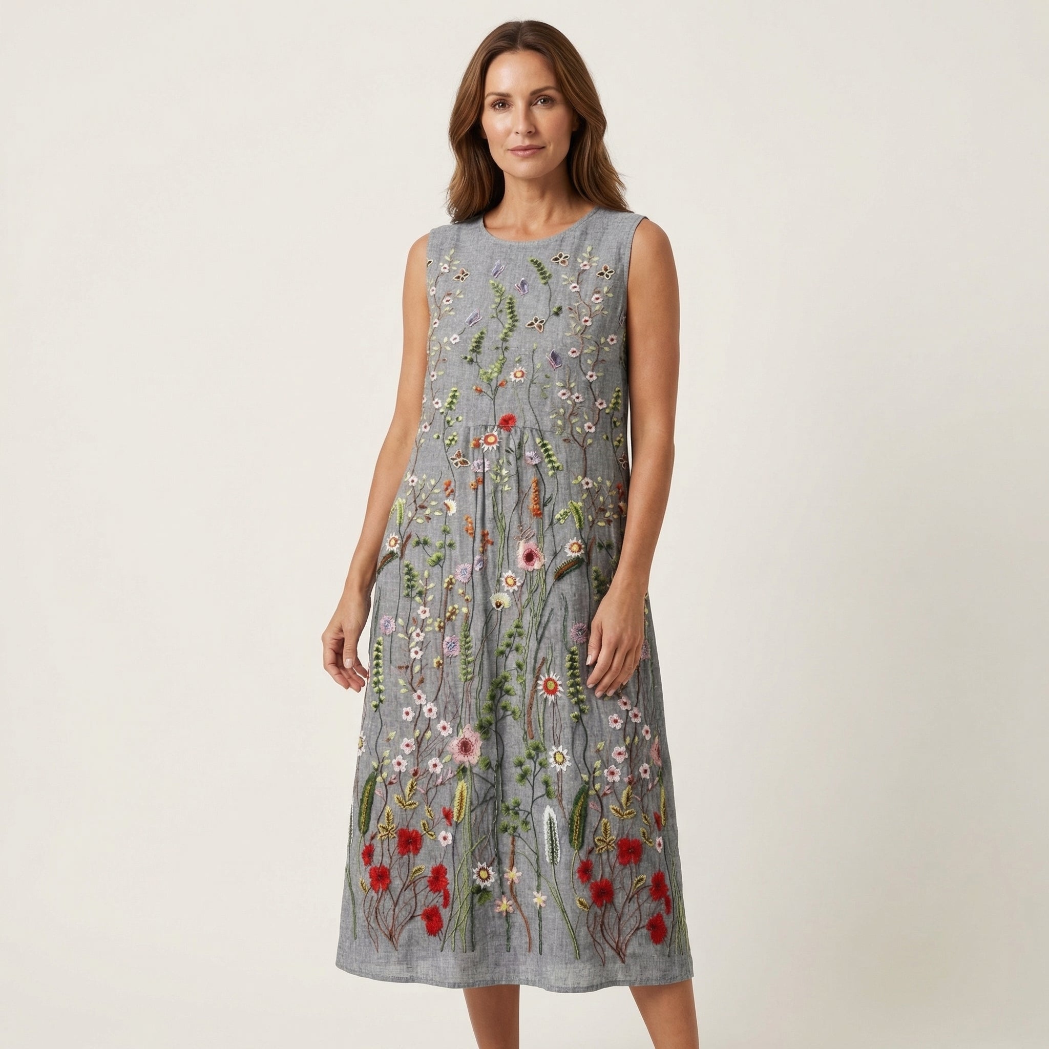 Cara | Sleeveless Midi Dress