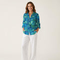 Florina | Peacock Print Button-Down